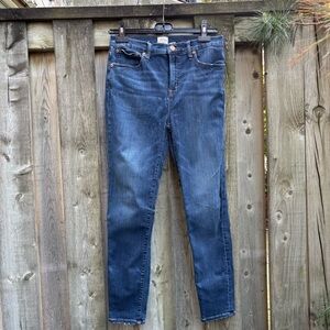 J. Crew Toothpick Blue Classic Denim Jeans
